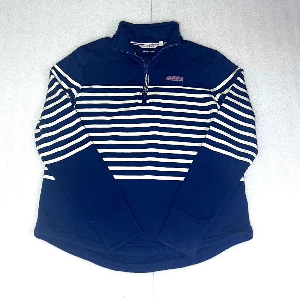 Vineyard Vines Dreamcloth Placed Striped Relaxed Shep Shirt Size Small Blue